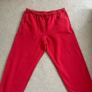 Aritzia Super World Red Track Joggers Women’s Size L